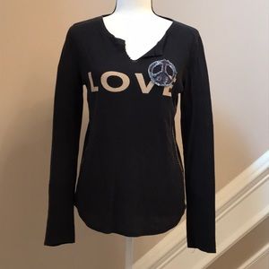 Lucky long sleeve thermal Love Henley